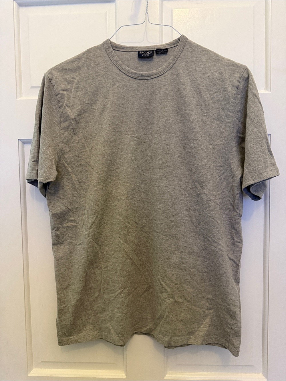 Brooks Brothers Short Sleeve Crew Neck T-Shirt in Light Gray